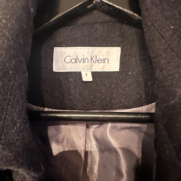 Calvin Klein - Women’s Gray Wool Pea Coat - Picture 4 of 7